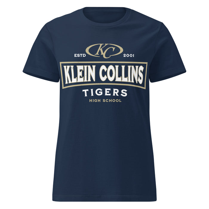 Klein Collins High School Tigers Women's Navy Blue SoftStyle T-shirt 202