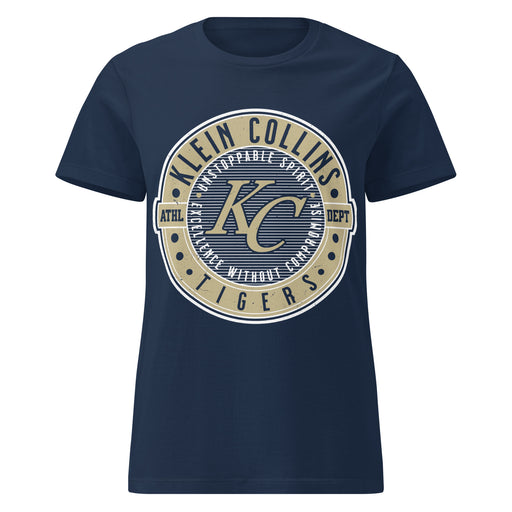 Klein Collins High School Tigers Women's Navy Blue SoftStyle T-shirt 224
