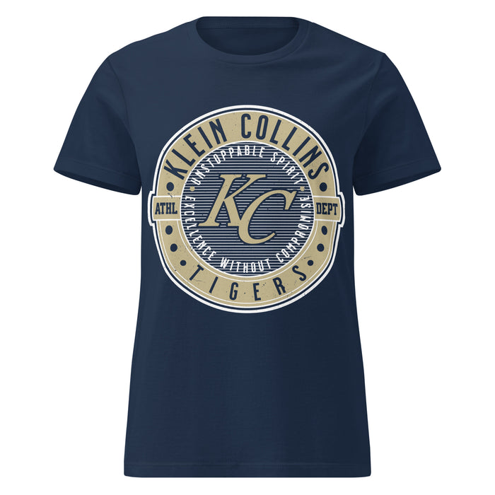 Klein Collins High School Tigers Women's Navy Blue SoftStyle T-shirt 224