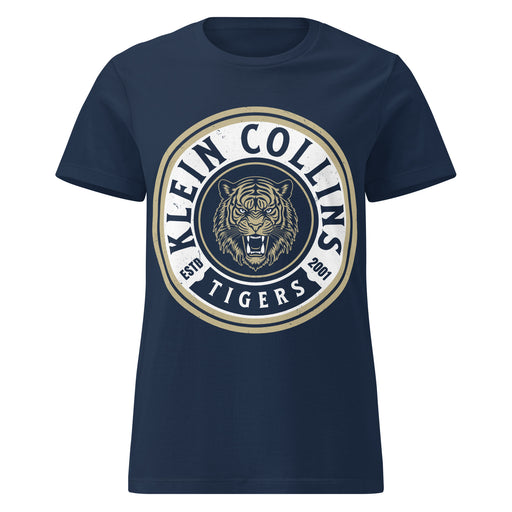 Klein Collins High School Tigers Women's Navy Blue SoftStyle T-shirt 220