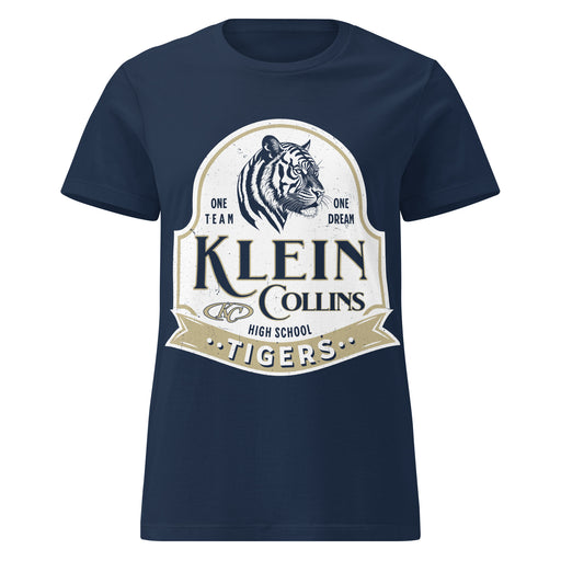 Klein Collins High School Tigers Women's Navy Blue SoftStyle T-shirt 219