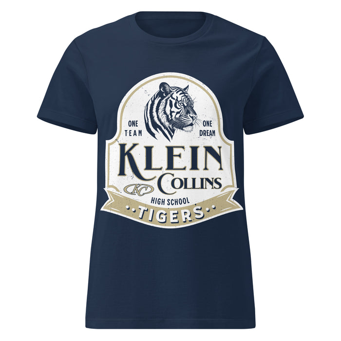 Klein Collins High School Tigers Women's Navy Blue SoftStyle T-shirt 219