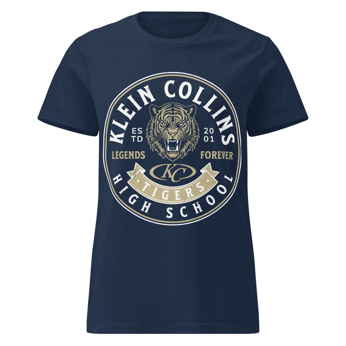 Klein Collins High School Tigers Women's Navy Blue SoftStyle T-shirt 215
