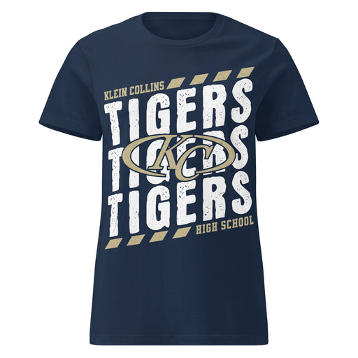 Klein Collins High School Tigers Women's Navy Blue SoftStyle T-shirt 223