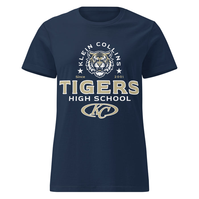 Klein Collins High School Tigers Women's Navy Blue SoftStyle T-shirt 223