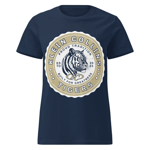 Klein Collins High School Tigers Women's Navy Blue SoftStyle T-shirt 216