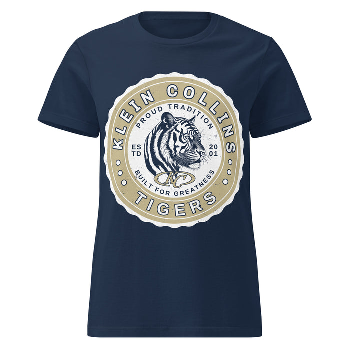 Klein Collins High School Tigers Women's Navy Blue SoftStyle T-shirt 216