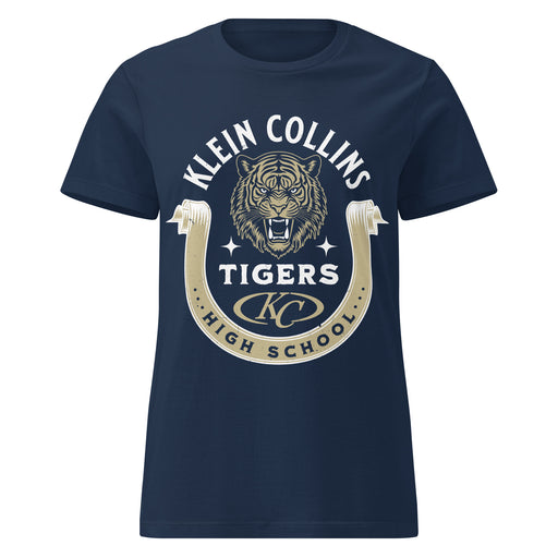 Klein Collins High School Tigers Women's Navy Blue SoftStyle T-shirt 229