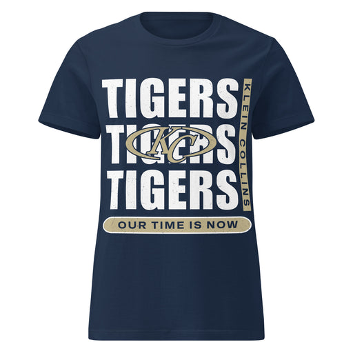 Klein Collins High School Tigers Women's Navy Blue SoftStyle T-shirt 235