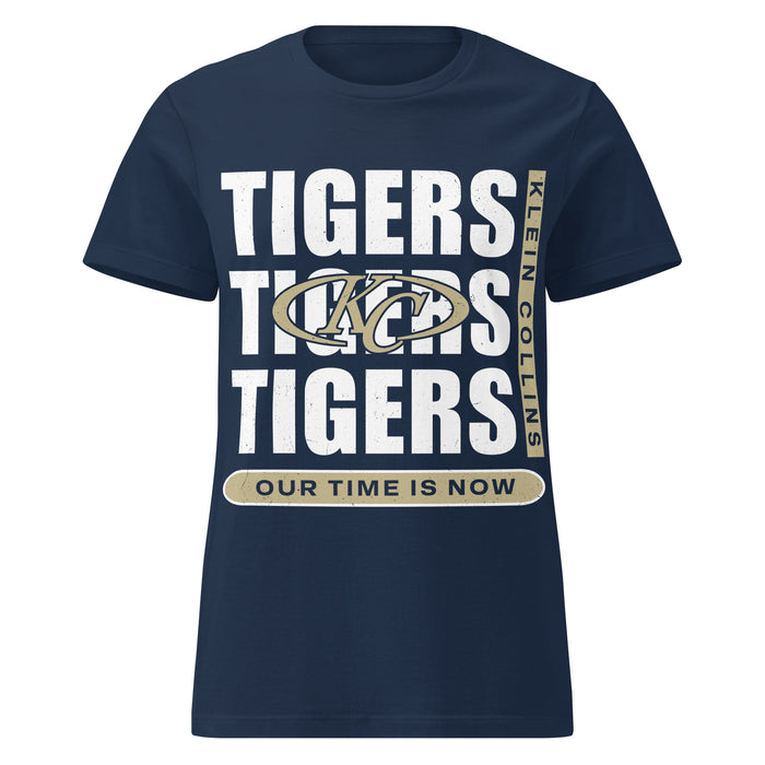 Klein Collins High School Tigers Women's Navy Blue SoftStyle T-shirt 235