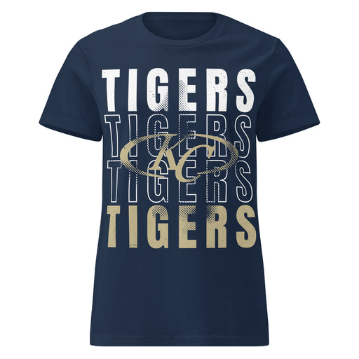 Klein Collins High School Tigers Women's Navy Blue SoftStyle T-shirt 233