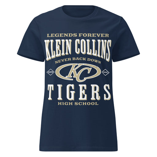 Klein Collins High School Tigers Women's Navy Blue SoftStyle T-shirt 230