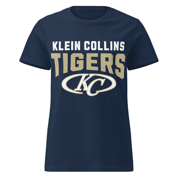 Klein Collins High School Tigers Women's Navy Blue SoftStyle T-shirt 234