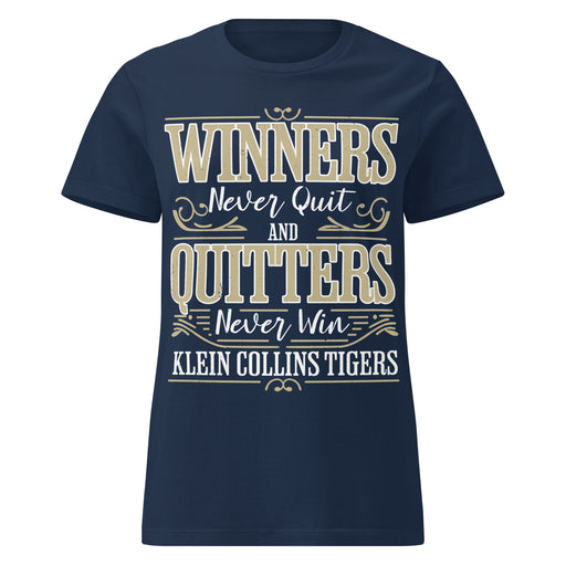Klein Collins High School Tigers Women's Navy Blue SoftStyle T-shirt 237