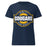 Lady wearing Nimitz High School Cougars Women's Navy Blue SoftStyle T-shirt 011