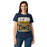 Student wearing Nimitz High School Cougars Women's Navy Blue SoftStyle T-shirt 001