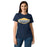 Student wearing Nimitz High School Cougars Women's Navy Blue SoftStyle T-shirt 009