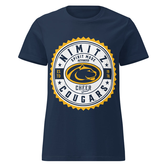 Nimitz High School Cougars Women's Navy Blue SoftStyle T-shirt 203