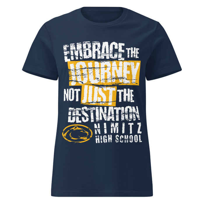 Nimitz High School Cougars Women's Navy Blue SoftStyle T-shirt 232