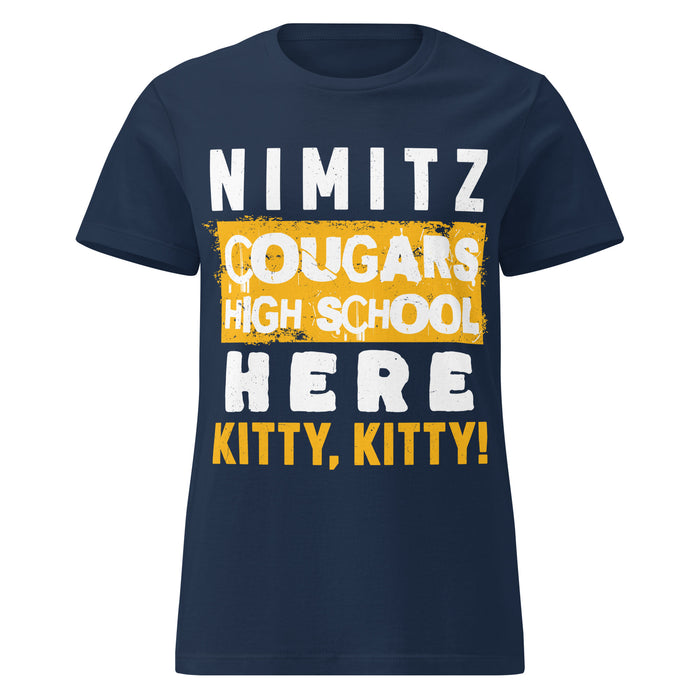 Nimitz High School Cougars Women's Navy Blue SoftStyle T-shirt 231