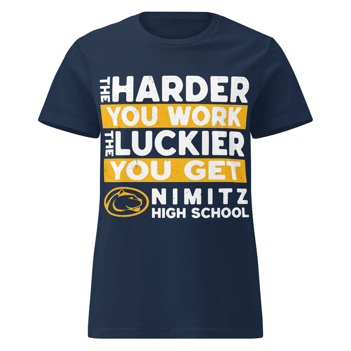 Nimitz High School Cougars Women's Navy Blue SoftStyle T-shirt 238