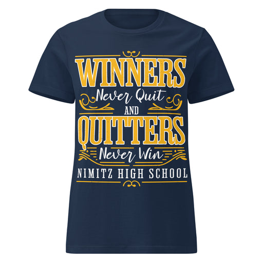 Nimitz High School Cougars Women's Navy Blue SoftStyle T-shirt 237