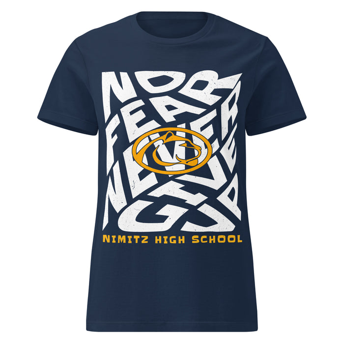 Nimitz High School Cougars Women's Navy Blue SoftStyle T-shirt 236