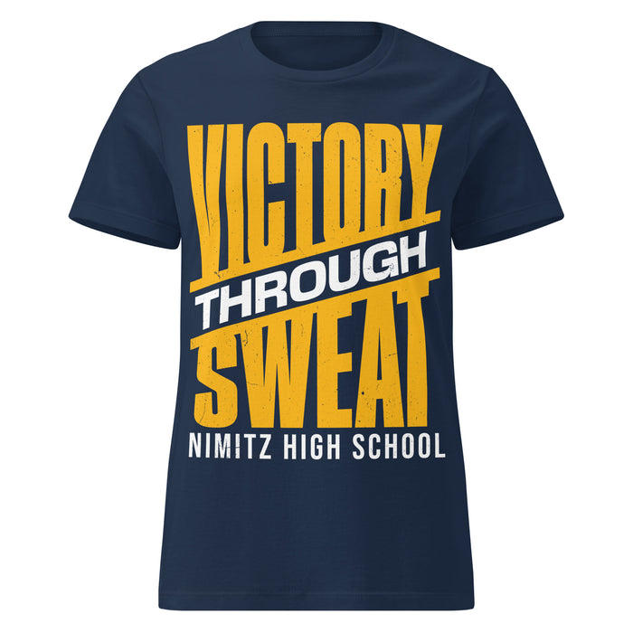 Nimitz High School Cougars Women's Navy Blue SoftStyle T-shirt 241