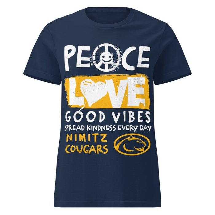 Nimitz High School Cougars Women's Navy Blue SoftStyle T-shirt 240