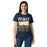 Front view of Nimitz High School Cougars Women's Navy Blue SoftStyle T-shirt 240