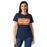 Front view of Seven Lakes High School Spartans Women's Navy Blue SoftStyle T-shirt 098