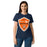 Female wearing Seven Lakes High School Spartans Women's Navy Blue SoftStyle T-shirt 225