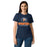 Female wearing Seven Lakes High School Spartans Women's Navy Blue SoftStyle T-shirt 222