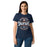 Front view of Seven Lakes High School Spartans Women's Navy Blue SoftStyle T-shirt 218