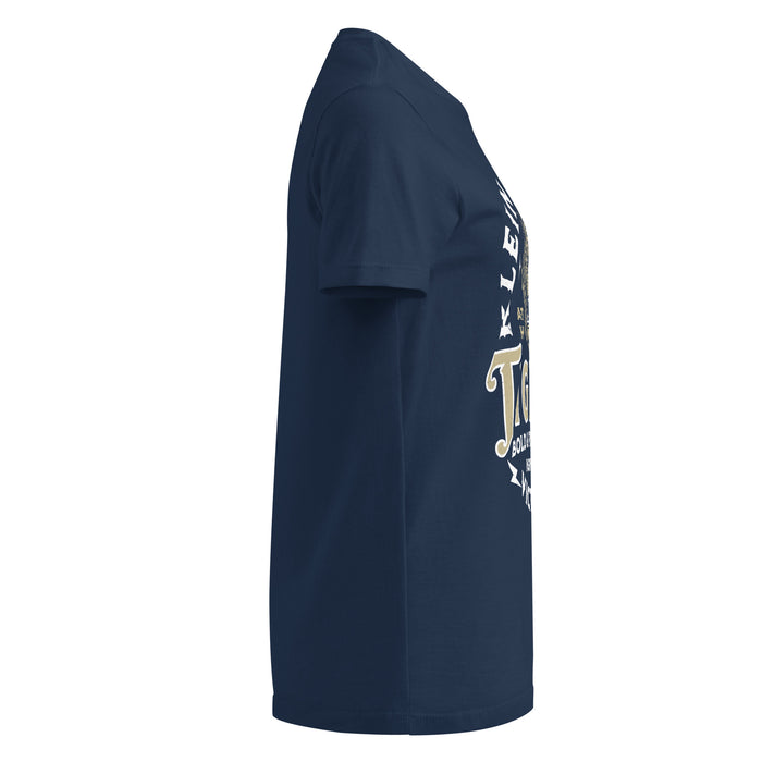 Side view of Klein Collins High School Tigers Women's Navy Blue SoftStyle T-shirt 206