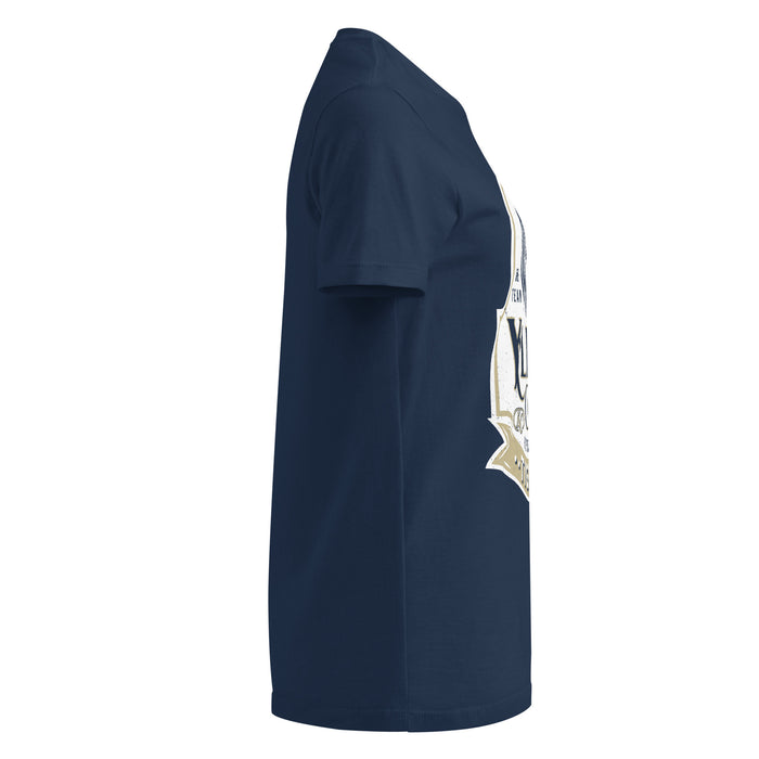 Side view of Klein Collins High School Tigers Women's Navy Blue SoftStyle T-shirt 219