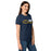 Side view of Nimitz High School Cougars Women's Navy Blue SoftStyle T-shirt 200