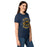 Side view of Nimitz High School Cougars Women's Navy Blue SoftStyle T-shirt 214