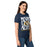 Side view of Nimitz High School Cougars Women's Navy Blue SoftStyle T-shirt 236