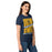 Side view of Nimitz High School Cougars Women's Navy Blue SoftStyle T-shirt 241