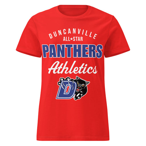 Duncanville High School Panthers Women's Red SoftStyle T-shirt 034
