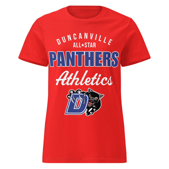 Duncanville High School Panthers Women's Red SoftStyle T-shirt 034