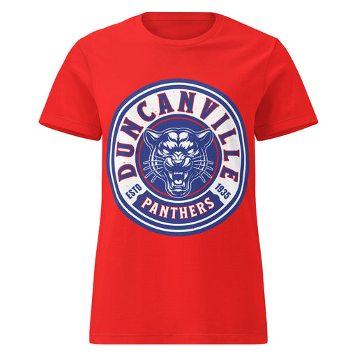 Duncanville High School Panthers Women's Red SoftStyle T-shirt 220