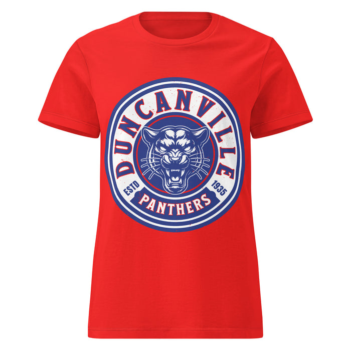 Duncanville High School Panthers Women's Red SoftStyle T-shirt 220