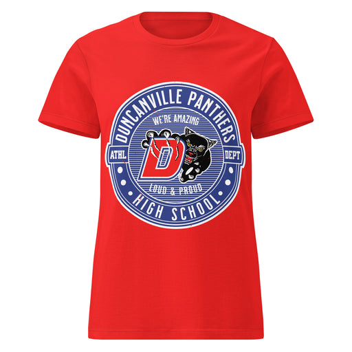 Duncanville High School Panthers Women's Red SoftStyle T-shirt 224
