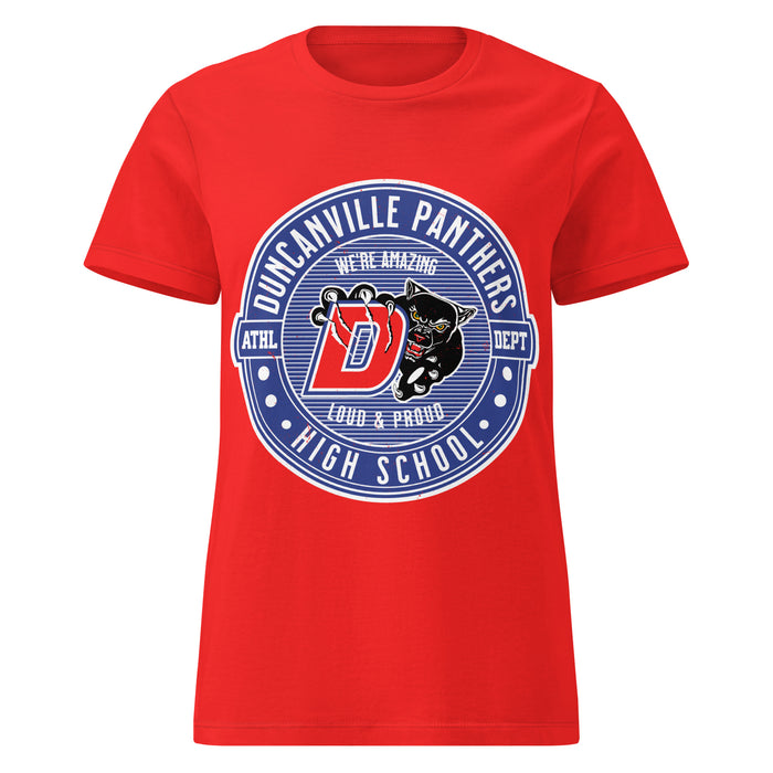 Duncanville High School Panthers Women's Red SoftStyle T-shirt 224