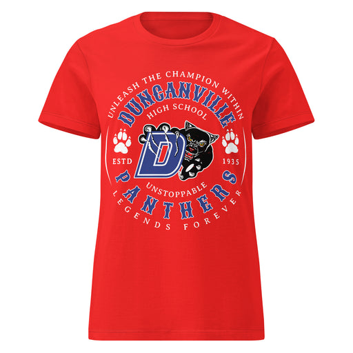 Duncanville High School Panthers Women's Red SoftStyle T-shirt 214