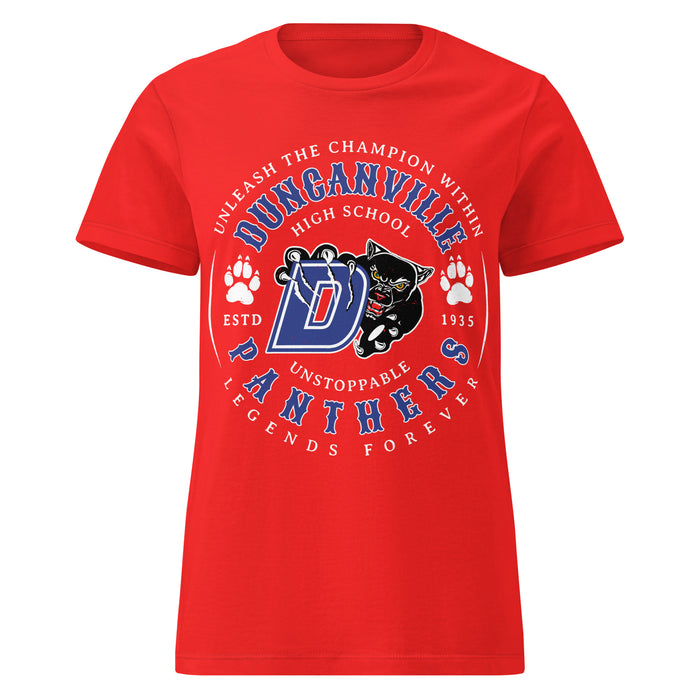 Duncanville High School Panthers Women's Red SoftStyle T-shirt 214