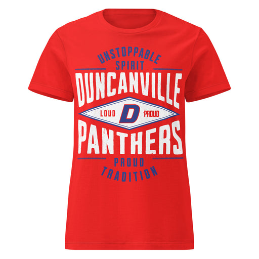 Duncanville High School Panthers Women's Red SoftStyle T-shirt 210