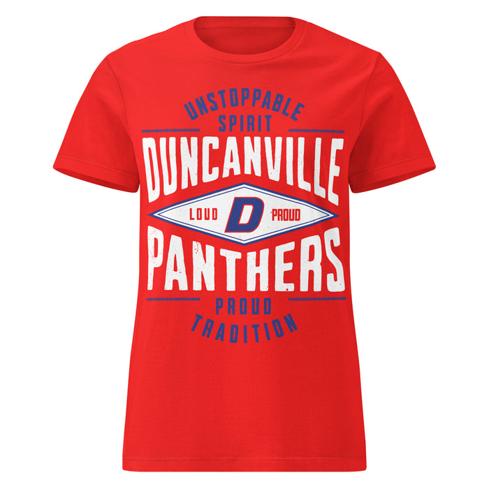 Duncanville High School Panthers Women's Red SoftStyle T-shirt 210